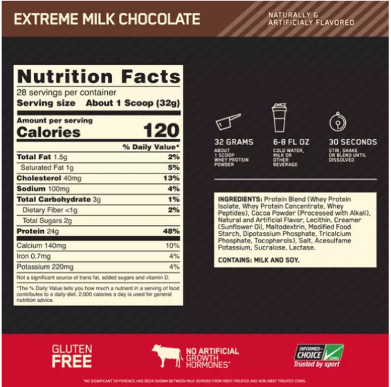 Gold Standard 100% Whey – Optimum Nutrition